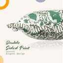 Green Cotton Print Ruffle Pillow Case 14 x 36 Inches Floral Pillow Cover for Bedroom Decoration Couch Sofa