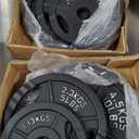 Athletic Works 35LB Cast Iron Weight Plate Set, 2 Each of 2.5, 5 and 10LB, 1-inch Holes Fit Standard Sized Bar