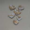 Wonderjune 6 Pcs Valentine's Day Decorations Rustic Heart Shaped Wooden Sign Farmhouse Love Wood Block Table Centerpiece Valentines Tiered Tray Decor for Valentines Day Wedding Home (Neutral Style)