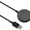 Charger Cable Compatible with Samsung Galaxy Watch, Replacement USB Charging Cord Dock Adapter for Galaxy Watch 4, 4 Classic, Watch 3, Active 2 & Active, Black, 3.3FT/ 1M