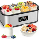 Yogurt Maker with Adjustable 48H Time & Temp Control, Digital Yogurt Maker Machine with 8×6oz Glass Jars, Make Healthy Yogurt for Family, Pecfcet Gifts for Friends