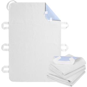 OUTCREATOR Positioning Bed Pad with Handles, 2Pcs Incontinence Mattress Protector Anti-Slip Waterproof-8 Sturdy Handle Reusable Pads (34" x 52") for Toddlers Kids Adults Pee Pads Washable Absorbency (34x52 Inch (Pack of 2))