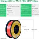Kingroon Silk PLA 3D Printer Filament, Dimensional Accuracy +/- 0.03 mm, 1 kg Spool(2.2lbs), PLA Shiny Filament 1.75 mm (Red)