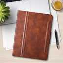 Antbox Case for iPad Air 11-inch M4/M3/M2 (2026/2025/2024), iPad Air 5th/4th Generation 10.9'' Vegan Leather with Pencil Holder Typing Angle Auto Sleep/Wake Muti-Stand (Brown)