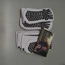 Lux Dual Grip Socks - Soccer Grip Socks for Men and Women. GripArray Performance & Comfort (Large, White (3 Packs))