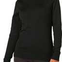 Amazon Essentials Women's Classic-Fit Lightweight Long-Sleeve Turtleneck Sweater (Black, S)