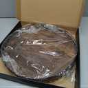 Lazy Susan Turntable Organizer for Table Top, 16 Round Wooden Lazy Susan for Cabinet Kitchen Countertop Pantry Dining Coffee Table for Condiments Spices, Rustic Bathroom Vanity Tray for Soap Candle