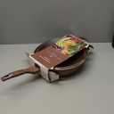 Phantom Chef 11" Deep Frypan 5 Qt Wok | Aluminum Body Non-Stick Ceramic Coating | With Soft Touch Stay Cool Handle | Dishwasher Safe | Non-Toxic PFOA & PTFE Free (Cinnamon)