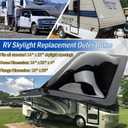 RV Skylight Outer Dome,18"x 26" OD Universal Skylight Fits All Standard 14" x 22" Skylight Openings, RV Shower Skylight for Camper Trailer Fifth Wheel Motorhome Truck (Smoke)