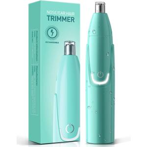 ZORAMI Rechargeable Ear and Nose Hair Trimmer - 2025 Professional Painless Eyebrow & Facial Hair Trimmer for Men Women, Powerful Motor and Dual-Edge Blades for Smoother Cutting Mint Green