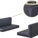 RV Dinette Cushions Replacement with Momery Foam Camper Seat Couch Cushion Travel Trailer Bed (Black, 38)