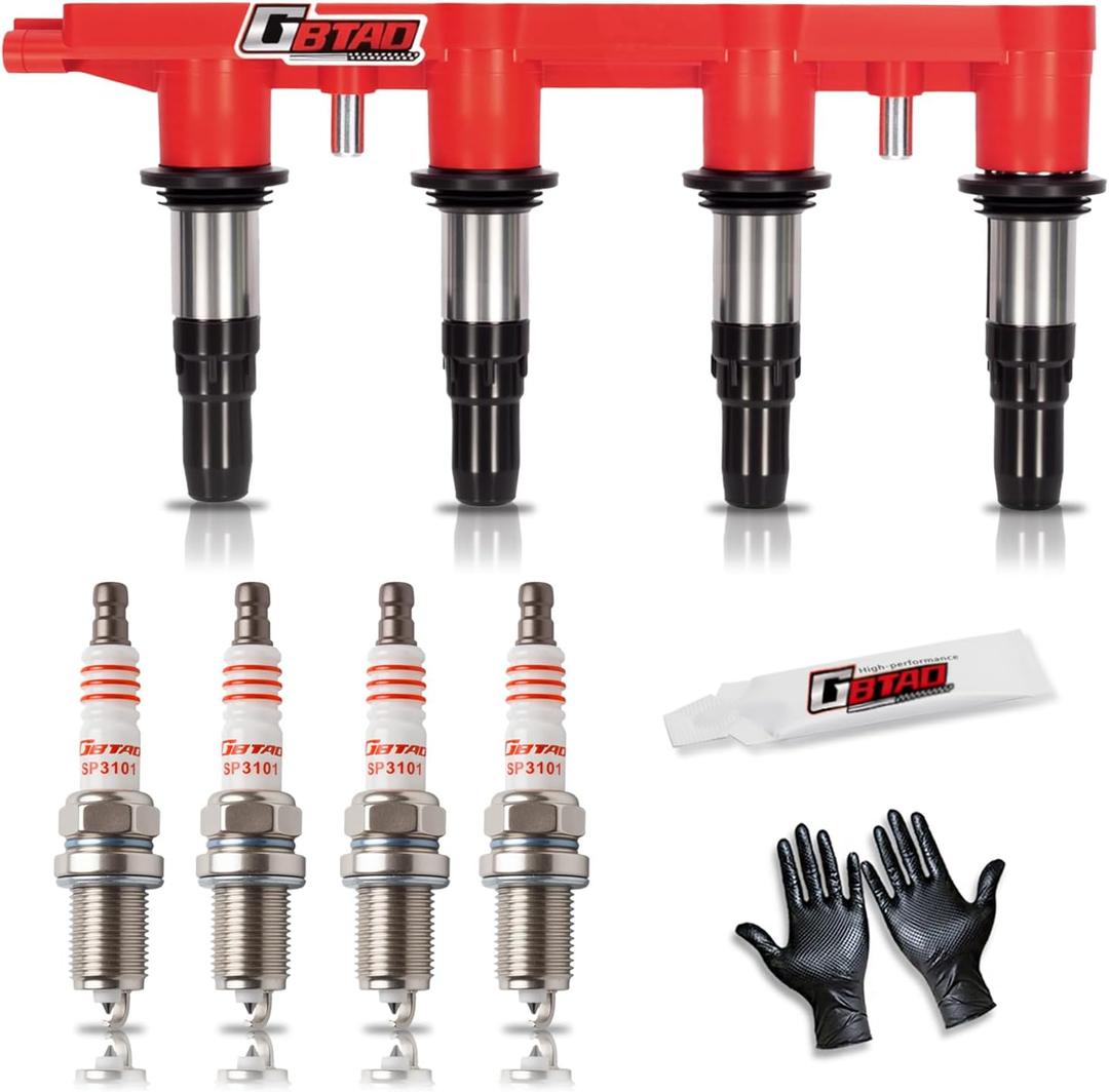 Upgraded Ignition Coil Pack and Spark Plug Compatible with 2011-2015 Chevy Cruze 1.8L, 2016 Cruze Limited 1.8L, 2012-2018 Chevy Sonic 1.8L, 2009-2011 Aveo 5 Aveo5 1.6L, 2009 2010 Pontiac G3 1.6L
