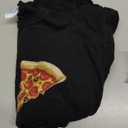 Minimalist Mens Pizza T-Shirt, Size XL, Black