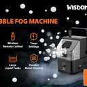 Wisdomlit Fog Machine, 3-in-1 Bubble Fog Machine, 450W Bubble Fogger with Remote Control, Colorful Bubbles | Fog Bubbles | Continuous Fog for Stage DJ Wedding Halloween Party