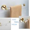 Bathroom Hardware Set Acrylic Gold - Bathroom Accessories Set Towel Bar Towel Rack Set - Wall Mounted Bath Towel Holder Toilet Paper Holder Set 4 Pieces SHUNLI
