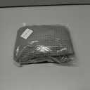 uxcell Stretch Ottoman Cover Rectangular Oversized Square Ottoman Slipcover with Elastic for Foot Stool Living Room Bedroom Fit Length 50-76cm / 20"-30", Small, Light Gray