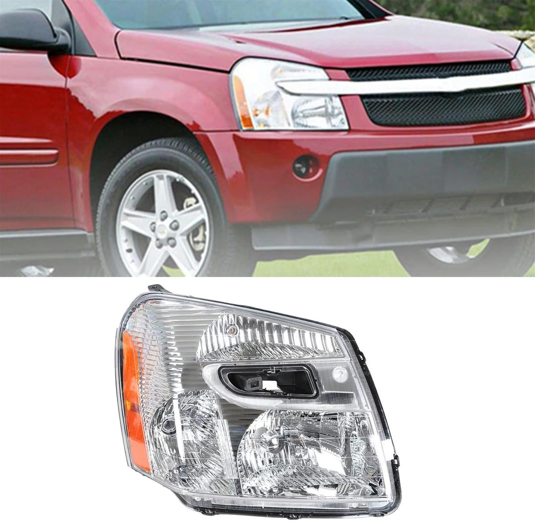 WFLNHB Headlights Assembly 15888059 GM2503254 Replacement for Equinox 2005 2006 2007 2008 2009 Projector Headlamps Right Side (Passenger Side)