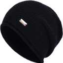 jaxmonoy Slouchy Beanies for Women Winter Soft Warm Hat Skull Cap Ladies Slouch Knitted Beanie Knit Hat for Women (Black)