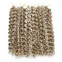 YXCHERISHAIR Curly Crochet Hair GoGo Curl Crochet hair for Women 8Packs Deep Wave Braiding hair,Synthetic Bohemian Crochet Braid Water Wave Crochet hair Extensions(P27/613, 18Inch)