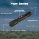 E25 LED Flashlight, 500 Lumen Small Compact Bright EDC Pocket Flashlights with High/Low/SOS Light Modes, IPX6 Waterproof, for Outdoor Camping Searching Emergency