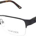 Versace VE 1184 1269 Brushed Brown Metal Rectangle Eyeglasses 53mm