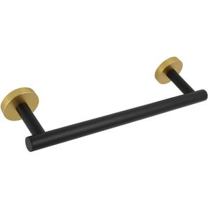12-Inch Towel Bar Towel Rack Wall Mounted SUS 304 Stainless Steel Towel Rail Towel Rod for Bathroom Modern Style Black & Gold