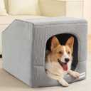 Hovicaed Indoor Dog House for Extra Large Medium Small Sized Dogs - Dog Tent with Washable Removable Cover, Pet Orthopedic Dog Cave Bed Egg-Crate Foam Cushion, Inside Dog House Large Space(XL)