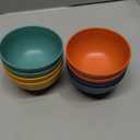 Homienly Wheat Straw Small Bowls, Unbreakable Dessert Bowls 8 PCS, 10 OZ Small Plastic Bowl for Kitchen, Microwave & Dishwasher Safe Mini Bowl for Snack, Ice Cream, Yogurt,Portion Control(Multi)