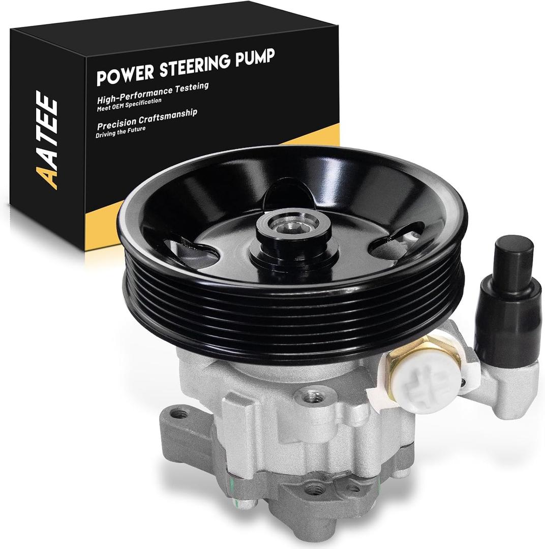 AATEE Power Steering Pump with Pulley For:-Mercedes-Benz E320 1998-2002, E430 C280 CLK320 CLK430 C43 AMG CLK55 AMG E55 AMG SL500 SLK320 1998-2004 2.8L 3.2L 4.3L 5.0L 5.5L V6 V8 0024661201 (1 Pack)