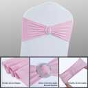 Spandex Chair Sashes Bows - Babenest 30PCS Premium Stretch Chair Cover Band with Buckle Slider Universal Elastic Chair Ties for Wedding Party Ceremony Reception Banquet Decoration (Pink)