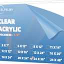 CALPALMY (2 Pack) 1/8" Thick Clear Acrylic Sheets - 24" x 36" Pre-Cut Plexiglass Sheets for Craft Projects, Signs, Display Cases, Sneeze Guard and More - Cut with Engraver, Power Saw or Hand Tools (24"x36", 1/8" Thick)