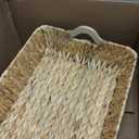 2 Packs Wicker Basket, Hyacinth Wicker Storage Baskets for Shelves, Woven Baskets for Storage, with Handle for Pantry, Bedroom, Laundry(16.93"x12.99"x5.12")