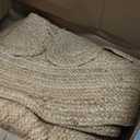 KEMA Jute Braided Scalloped Rug - 6 Feet Round, Natural