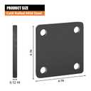 1/8 Square Steel Plate Base 4x4 for Tile, Hot Rolled Weldable A36 Flat Metal Plate Sheet 4 inch with Holes 8 Pack