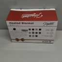 Homemate Electric Blanket Heated Throw - 50x60 Ultra Soft Cozy Flannel Heating Blanket with 10 Fast Heat Levels 8 Hours Auto Off Over-Heated Protection ETL Certification Keep Warm in Home Office (Red-black)