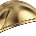 Amerock BP53010CZ Champagne Bronze Cabinet Cup Pull | 3 inch (76mm) Center-to-Center Cabinet Hardware | Cup Pulls | Furniture Hardware | Drawer Pull
