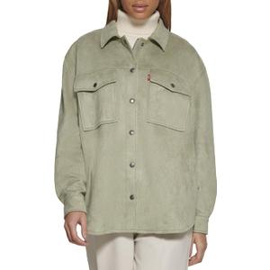 Levi's womens Soft Faux Suede Shirt Jacket (Standard & Plus Sizes) (1X)