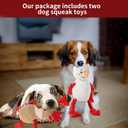 Chngeary 2 Pack Christmas Squeaky Plush Dog Toys for Small Medium Large Dogs, Durable and Indestructible Dog Toys,Stuffed Squeaky Toys for Dogs Puppy Toys Include Cute Snowman and Elk