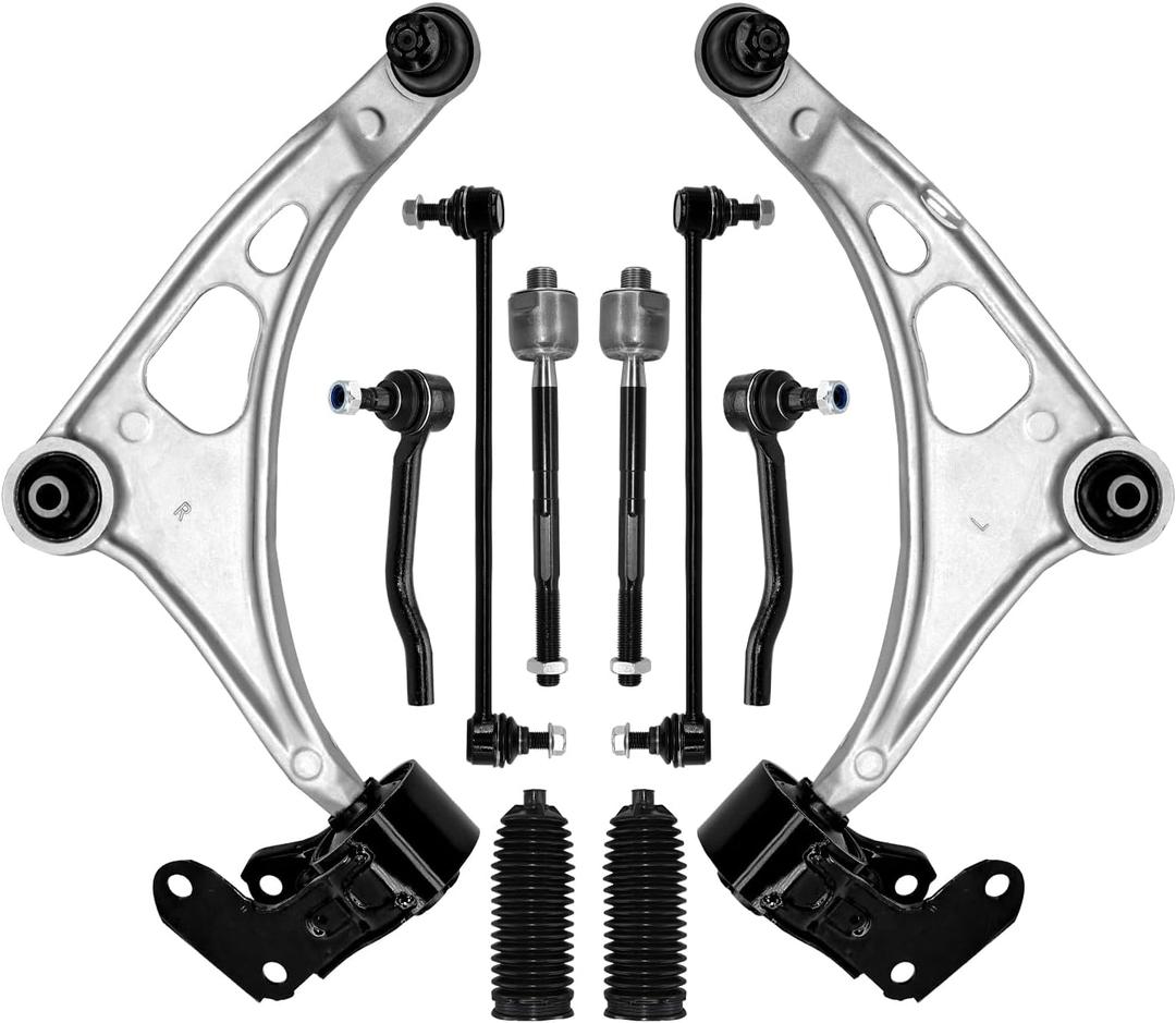 Control Arm, Replacement For Front Lower Control Arm With Ball Joint Sway Bar Inner Outer Tie Rod Boots Compatible With 2016-2023 Honda Pilot, 2014-2023 Acura MDX - 10 Pcs