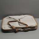 CleverMade Collapsible Laundry Caddy -LUXE Cream Herringbone 2Pack 64L -Foldable Storage Organization Container Clothes Laundry Room Storage Solution