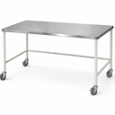 EnduraSteel Stainless Steel Mobile Prep Table with Powdrr-Coated Mild Steel Frame 6 ft x3'9 ft