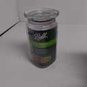 Ball Wide Mouth Mason Jar 9.9 Cup (1 Pack) With M.E.M Wooden Storage Lid for Storage, Grains, Herbs, Pasta, Coffee, Cookies