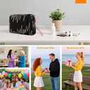 Makeup Bag Toiletry Bag for Womencute Cosmetic Bag with Relief Design, Can Accommodate Various Cosmetic Accessories Black