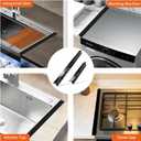 T design Stove Gap Covers 2 Pack, Adjustable 13.8 to 27.5Stove Gap Filler Stainless Steel, Heat Resistant Range Trim Kit, Oven Side Gap FillerEasy to Clean and Maintain