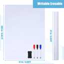 Dry Erase Whiteboard Sticker Wall Decor Self-Adhesive Whiteboard Contact Paper Magnetic White Board Wall Paper Peel and Stick with 3 Markers and Eraser for Home, Office, Classroom(47 x 106 Inch)