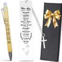 Mothers Day Christian Gifts Bible Bookmark for Women & Pen Set - First Communion Gifts, Baptism Gifts, Confirmation Gift Ideas - Religious Gift for Girl, Boy, Men,Book Lovers