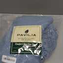 PAVILIA Dusty Blue Knit Throw Blanket for Couch Bed, Soft Knitted Farmhouse Sofa Throw for Living Room, Lightweight Decorative Summer Throw Blanket for Chair, Outdoor Textured Boho Blanket, 50x60