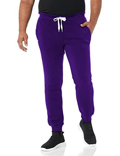 Southpole Men's 1570 Basic Active Fleece Jogger Sweatpants Purple, M
