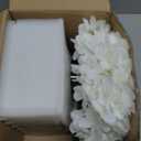 Hollyone Hydrangea Artificial Flowers with Glass Vase White Silk Faux Flowers Arrangements with Faux Water Fake Floral Bulk Bouquet for Home Decor Table Centerpiece Decorations