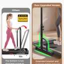 28 Inch Wide Handle Bar for Walking Pad Only with Non-Slip Rubber Feet Compatible Adjustable Handrail Height from 37.6 to 46 in Handle Bar for Walking Pad Comfortable Grip Support Attachment for Home
